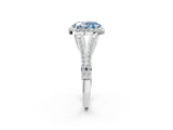 White gold Fancy Blue Oval  Halo Split Shank Pave Diamond Ring with Four-Prong Setting_51
