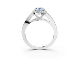 White gold Fancy Blue Oval  Halo Split Shank Pave Diamond Ring with Four-Prong Setting_52