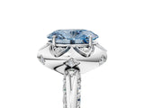 White gold Fancy Blue Oval  Halo Split Shank Pave Diamond Ring with Petal Prong Setting_37