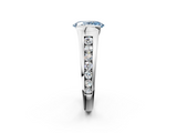 White gold Fancy Blue Oval  Solitaire Bezel-Set Diamond Ring with Channel-Set Band_39