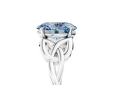 White gold Fancy Blue Oval  Solitaire Celtic Knot Engagement Ring with Four-Prong Setting_78