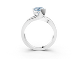 White gold Fancy Blue Oval  Solitaire Channel-Set Split Shank Ring with Tension Prong Setting_6