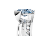 White gold Fancy Blue Oval  Solitaire Channel-Set Split Shank Ring with Tension Prong Setting_8
