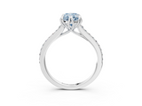 White gold Fancy Blue Oval  Solitaire Diamond Engagement Ring with Pave Band and Six-Prong Setting_22
