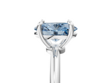 White gold Fancy Blue Oval  Solitaire Diamond Ring with 4-Prong Setting on a Classic Band_8