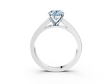 White gold Fancy Blue Oval  Solitaire Diamond Ring with Channel-Set Band and Four-Prong Setting_6