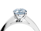 White gold Fancy Blue Oval  Solitaire Diamond Ring with Channel-Set Band and Four-Prong Setting_7