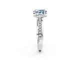 White gold Fancy Blue Oval  Solitaire Diamond Ring with Channel Set Band and Six-Prong Setting_50