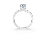 White gold Fancy Blue Oval  Solitaire Diamond Ring with Channel Set Band and Six-Prong Setting_51