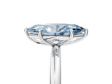 White gold Fancy Blue Oval  Solitaire Diamond Ring with Four-Prong Setting on a Plain Band_37