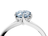 White gold Fancy Blue Oval  Solitaire Diamond Ring with Six-Prong Setting and Tapered Band_21