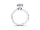 White gold Fancy Blue Oval  Solitaire Diamond Ring with Six-Prong Setting on a Classic Band_6