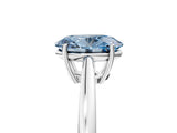 White gold Fancy Blue Oval  Solitaire Diamond Ring with Split Shank and Four-Prong Setting_29