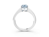 White gold Fancy Blue Oval  Solitaire Diamond Ring with Tapered Band and Four-Prong Setting_52