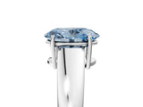 White gold Fancy Blue Oval  Solitaire Diamond Ring with Tapered Band and Four-Prong Setting_54