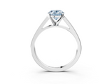White gold Fancy Blue Oval  Solitaire Engagement Ring with Four-Prong Setting and Tapered Band_6