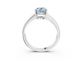 White gold Fancy Blue Oval  Solitaire Pavé Band Prong Setting Ring_23