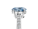 White gold Fancy Blue Oval  Solitaire Pavé Band Prong Setting Ring_25