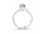 White gold Fancy Blue Oval  Solitaire Pavé Band with Four-Prong Setting_45