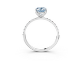 White gold Fancy Blue Oval  Solitaire Pavé Diamond Engagement Ring with Four-Prong Setting_24