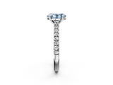 White gold Fancy Blue Oval  Solitaire Pave Diamond Engagement Ring with Prong Setting_22