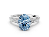 White gold Fancy Blue Oval  Solitaire Pave Split Shank Engagement Ring with Six-Prong Setting_36