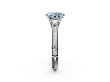 White gold Fancy Blue Oval  Solitaire Pave Split Shank Engagement Ring with Six-Prong Setting_39