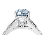 White gold Fancy Blue Oval  Solitaire Pave Split Shank Engagement Ring with Six-Prong Setting_40
