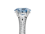 White gold Fancy Blue Oval  Solitaire Pave Split Shank Engagement Ring with Six-Prong Setting_41