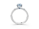 White gold Fancy Blue Oval  Solitaire Twisted Band Prong Set Engagement Ring_64