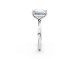 White gold Fancy Blue Oval  and Emerald Cut Toi Moi Ring with Prong Setting_65