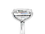 White gold Fancy Blue Oval  and Emerald Cut Toi Moi Ring with Prong Setting_67