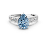 White gold Fancy Blue Pear  Brilliant Channel-Set Solitaire Ring with Four-Prong Setting_20