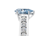 White gold Fancy Blue Pear  Brilliant Channel-Set Solitaire Ring with Four-Prong Setting_25