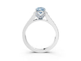 White gold Fancy Blue Pear  Brilliant Cut Diamond Engagement Ring with Pavé Band and Four-Prong Setting_51