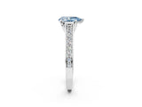White gold Fancy Blue Pear  Brilliant Cut Diamond Engagement Ring with Pavé Band and Four-Prong Setting_51