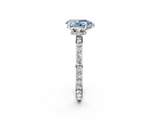 White gold Fancy Blue Pear  Brilliant Pavé Band Solitaire with Four-Prong Setting_55