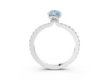 White gold Fancy Blue Pear  Brilliant Pavé Band Solitaire with Four-Prong Setting_56