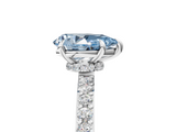 White gold Fancy Blue Pear  Brilliant Pavé Band Solitaire with Four-Prong Setting_58