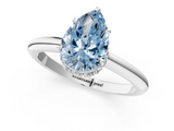 White gold Fancy Blue Pear  Brilliant Solitaire Engagement Ring with Six-Prong Setting and Classic Band_21