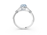 White gold Fancy Blue Pear  Brilliant Solitaire with Pave Band and Four-Prong Setting_23