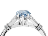 White gold Fancy Blue Pear  Brilliant Solitaire with Pave Band and Four-Prong Setting_24