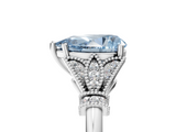 White gold Fancy Blue Pear  Brilliant Solitaire with Pave Band and Four-Prong Setting_25