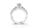 White gold Fancy Blue Pear  Brilliant Solitaire with Side Stones on a Pave Band and Four-Prong Setting_27