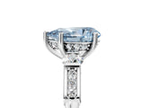 White gold Fancy Blue Pear Cut Brilliant Three-Stone Pave Band with Four-Prong Setting_5