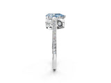 White gold Fancy Blue Pear  Cut Cathedral Pave Diamond Engagement Ring with Six-Prong Setting_51