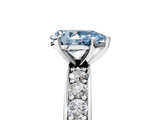 White gold Fancy Blue Pear  Cut Channel Set Diamond Engagement Ring with Four-Prong Setting_245