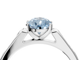 White gold Fancy Blue Pear  Cut Channel Set Solitaire Engagement Ring with Four-Prong Setting_246