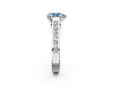 White gold Fancy Blue Pear  Cut Channel Set Solitaire Engagement Ring with Prong Setting_22