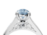 White gold Fancy Blue Pear  Cut Channel Set Solitaire Engagement Ring with Prong Setting_24